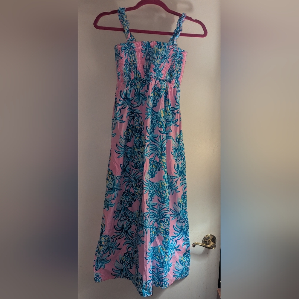 Lilly Pulitzer Girls Jeanie Pink and Blue Dress. Size 12